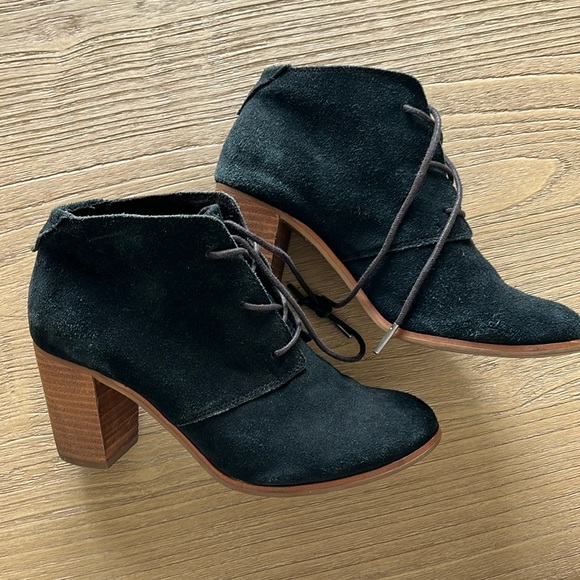Toms Suede Heeled Bootie - Picture 1 of 4